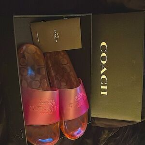 COACH WOMEN'S ULYSSA RUBBER SLIDE SANDALS